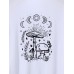 Men Mushroom Print Round Neck Hem Cuff Short Sleeve Casual T  Shirt