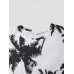 Mens Coconut Tree Print Crew Neck Holiday Short Sleeve T  Shirts