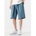 Mens Casual 100  Cotton Breathable Pockets Drawstring Fit Comfy Shorts