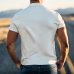 Men's Spring Fashion Retro Western Style Suede Short Sleeve Polo Shirt MTA0203D6K