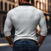 Men's Knitted Contrast Striped Long-sleeved POLO Shirt MTA1172J2X