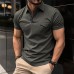 【CLEARANCE】Men's Casual Slim Lapel Short Sleeve Polo Shirt 18107009M