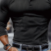 Men's Striped Textured Basic Elastic Long-sleeved POLO Shirt MTA1139J2X