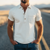 Men's Spring Fashion Retro Western Style Suede Short Sleeve Polo Shirt MTA0203D6K
